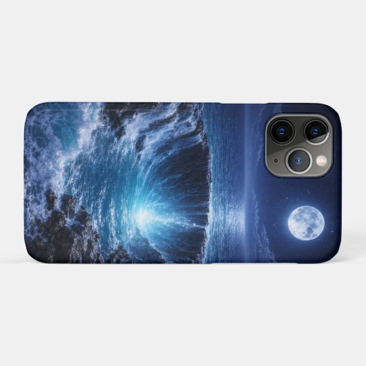 Moonlit Ocean Abyss – Mystical Fantasy Seascape Case-Mate iPhoneケース (裏面(横))