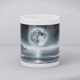 Moonlit Ocean Waves Celestial Night Sky コーヒーマグカップ
