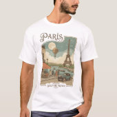 Moonlit Paris: A Vintage Rendezvous Tシャツ (正面)