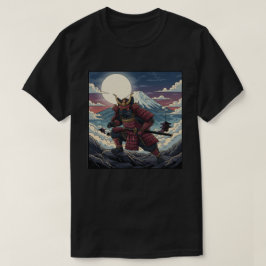 Moonlit Red Samurai Tシャツ