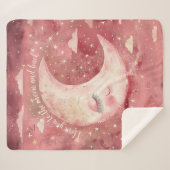 Moonlit Rustic Red Nursery & Kids' Room シェルパブランケット (正面(横))