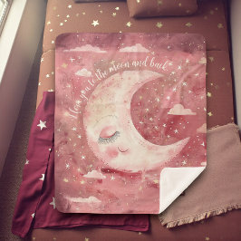 Moonlit Rustic Red Nursery & Kids' Room シェルパブランケット