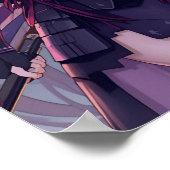 Moonlit Samurai Shadow — Elegant Anime Warrior Gir ポスター (角)