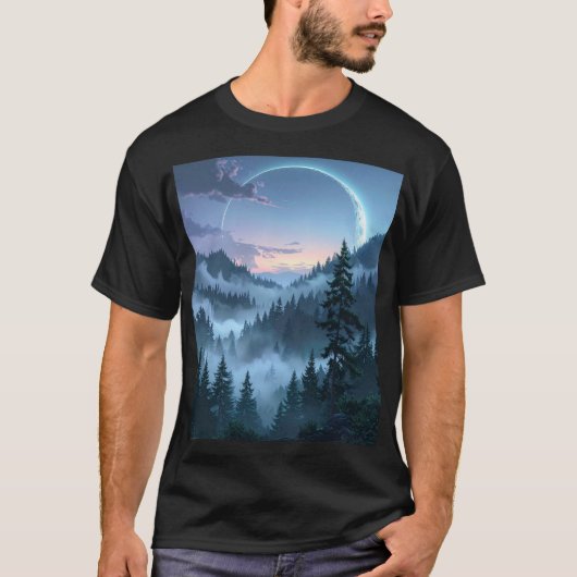 Moonlit Sanctuary: The Ethereal Forest Tシャツ (正面)