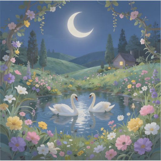 Moonlit Serenade - Square Vinyl シール (正面)