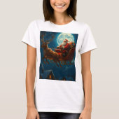 Moonlit Sleigh Ride: Santa’s Magical Journey Tシャツ (正面)