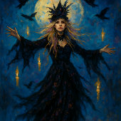 Moonlit Sorceress – Mystical Witch Decoupage Paper 薄葉紙