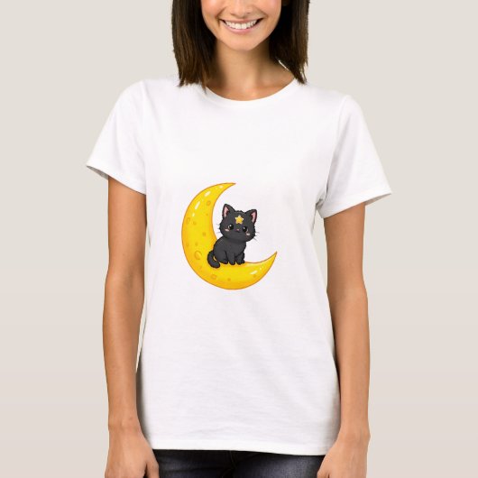 Moonlit Star Cat Tシャツ (正面)