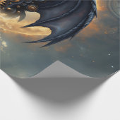 Moonlit Timekeeper – Steampunk Bat  ラッピングペーパー (角)