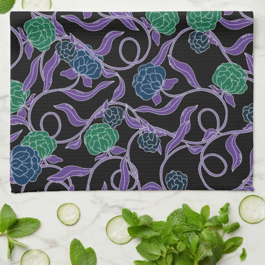 Moonlit Vine - Mysticool Collection キッチンタオル (折り畳み)