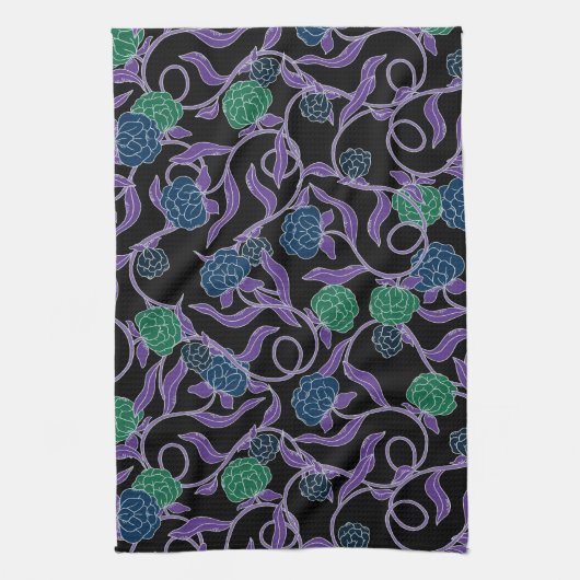 Moonlit Vine - Mysticool Collection キッチンタオル (縦)