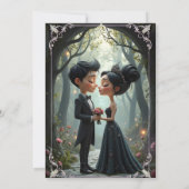 Moonlit Vows – A Cute Gothic Wedding Moment.  招待状 (裏面)