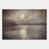 Moonlit Watercolor Landscape  ラッピングペーパーシート (正面3)