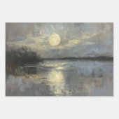 Moonlit Watercolor Landscape  ラッピングペーパーシート (正面)