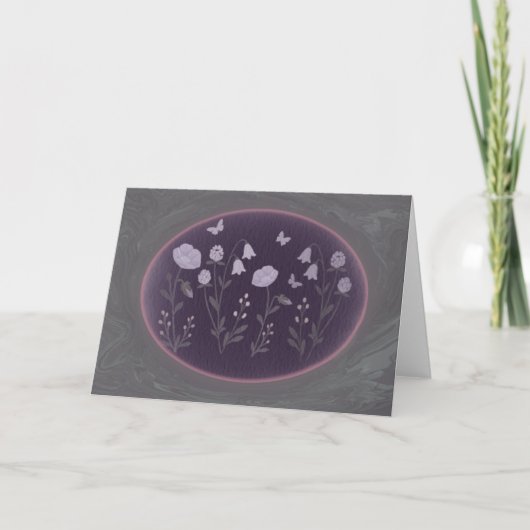Moonlit Wildflower Garden 7x5 Greeting Card サンキューカード (正面)