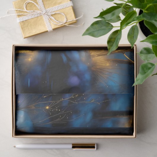 Moonlit Winter River – Enchanted Night Forest 薄葉紙 (ギフト)