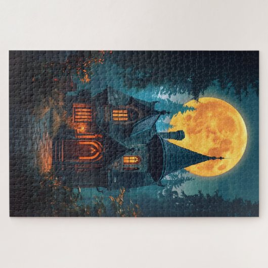 Moonlit Witch Cottage puzzle  ジグソーパズル (横)