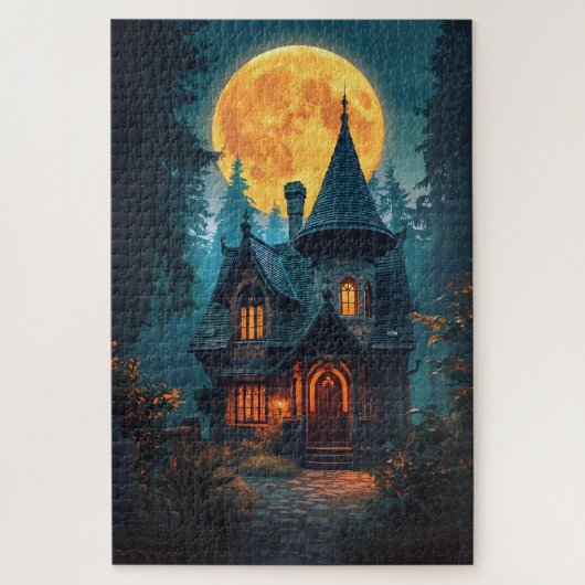 Moonlit Witch Cottage puzzle  ジグソーパズル (縦)