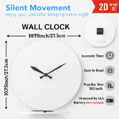 Moonlit wolf pack in snowy forest ラージ壁時計