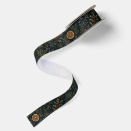 Moonlit Yule Winter Botanical Satin Ribbon サテンリボン