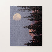 Moonrise Early Winter | Anchorage, Alaska ジグソーパズル (縦)