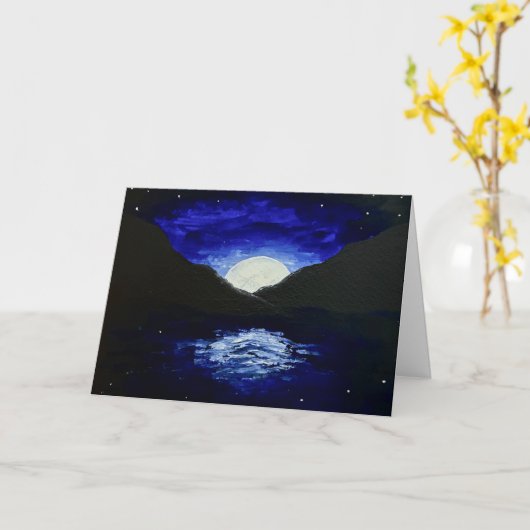 Moonrise Greeting Card カード (黄色い花)