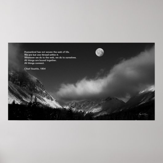 Moonrise over Franconia : Chief Seattle Poster ポスター (正面)