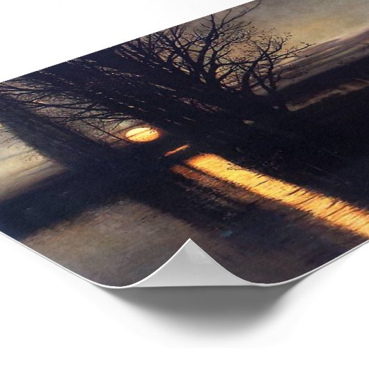 Moonrise – Stanisław Masłowski 1884 – Moon ポスター (角)