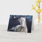 "Moonsilver"の馬の挨拶状 カード (黄色い花)