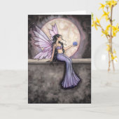 Moonstoneの妖精の挨拶状 カード (黄色い花)
