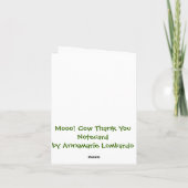 Mooo! 牛はNotecard感謝していしています サンキューカード (裏面)