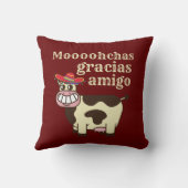 MOOOHCHAS GRACIAS AMIGO cinco de mayo おもしろい cow クッション (裏面)