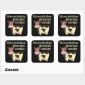 MOOOHCHAS GRACIAS AMIGO cinco de mayo おもしろい cow スクエアシール (シート)