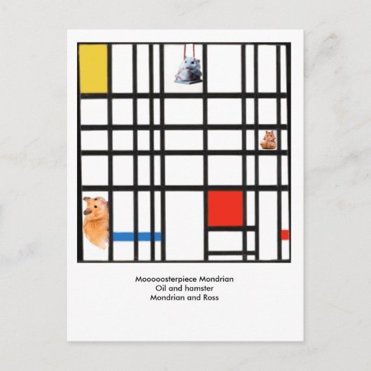 Mooooooasterpieceモンドリアン ポストカード (正面)