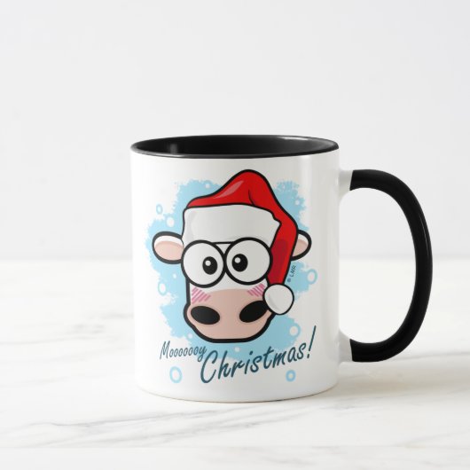 Mooooooyのクリスマスのフェスティバル牛 マグカップ (右)