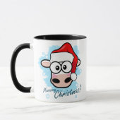 Mooooooyのクリスマスのフェスティバル牛 マグカップ (左)