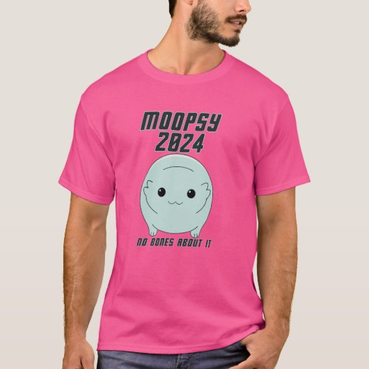 Moopsy 2024 (暗い文字) tシャツ (正面)