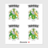 Moore Crest Irish Translation & Meaning (x4) シール (シート)