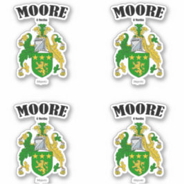 Moore Crest Irish Translation & Meaning (x4) シール