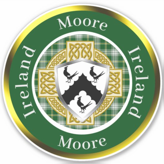 Moore Shield & Celtic Cross Personalized シール (正面)