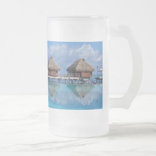 Mooreaの鏡の曇らされたガラス フロストグラスビールジョッキ (右)