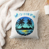 MOOREA (Bleu) クッション (ブランケット)