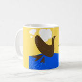 Moorhenおよびひよこ コーヒーマグカップ (正面左)