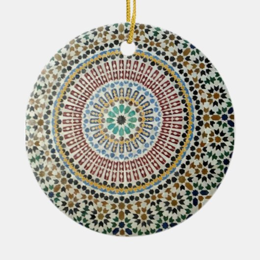 Moorishのタイルのオーナメント セラミックオーナメント (正面)