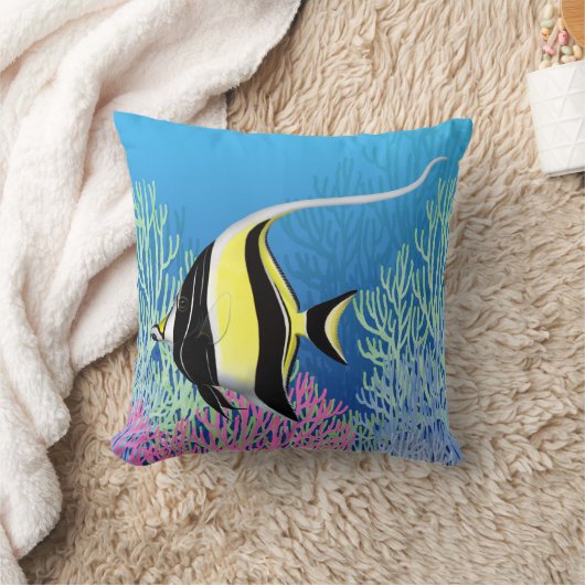 Moorishの偶像礁の魚のアメリカ人のMoJoの枕 クッション (ブランケット)