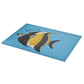 Moorish idol fish cartoon illustration  カッティングボード (角)