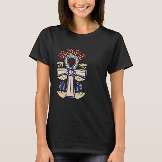 Moorish Magic  God Body Of Melanin Ankh Tシャツ (正面)