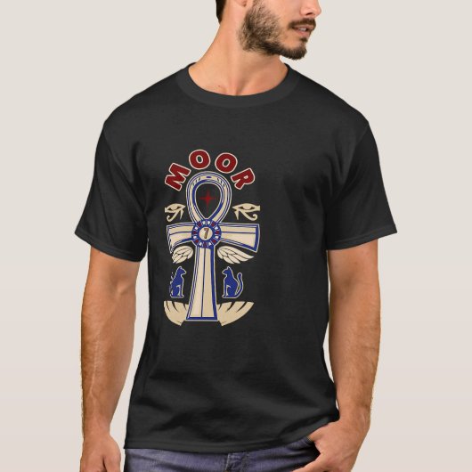 Moorish Magic  God Body Of Melanin Ankh Tシャツ (正面)