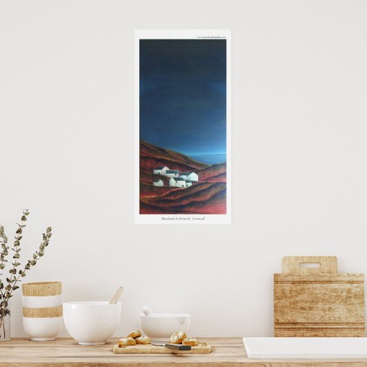 Moorland in Penwith, Cornwall ポスター (キッチン)