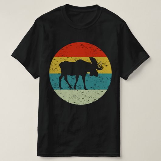 MOOSEレトロヴィンテージシルエット70s Tシャツ (デザイン正面)